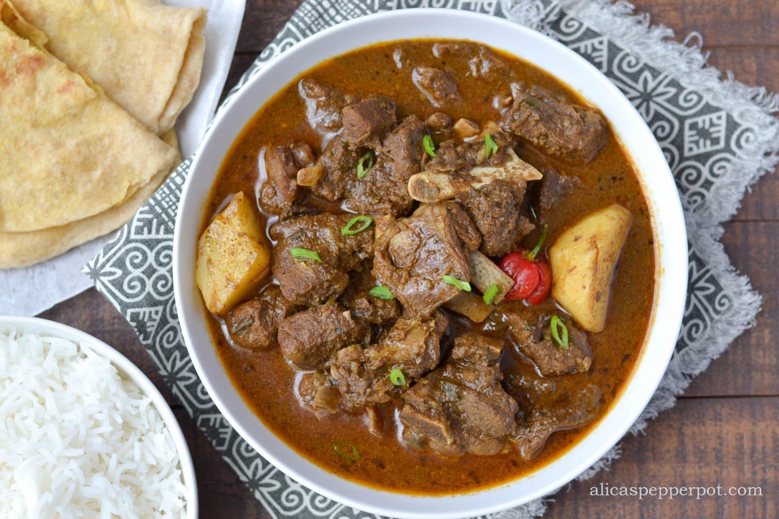 Guyanese Style Goat Curry Alica S Pepperpot